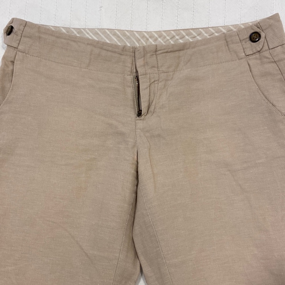 Linen Pants GAP Size 2 Ankle a length Khaki